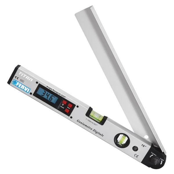 Thước đo góc điện tử FERVI G008, từ 0 ÷ 225°, 400mm, 2 bọt thủy