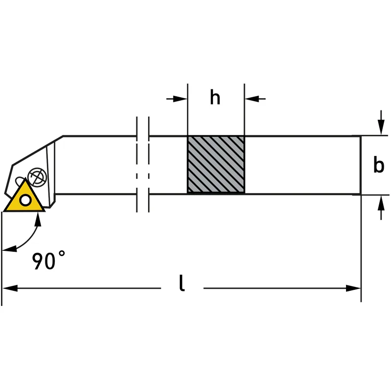 Cán dao tiện ngoài 90° FERVI PTGNR, mảnh TNMG1604, mạ niken thumbnail 3