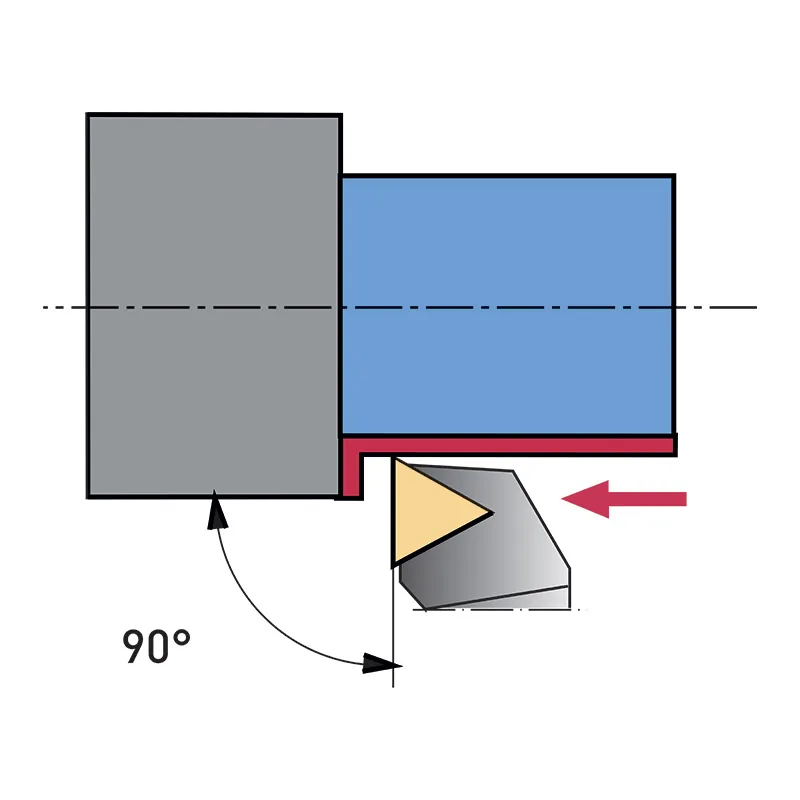 Cán dao tiện ngoài 90° FERVI PTGNR, mảnh TNMG1604, mạ niken thumbnail 4