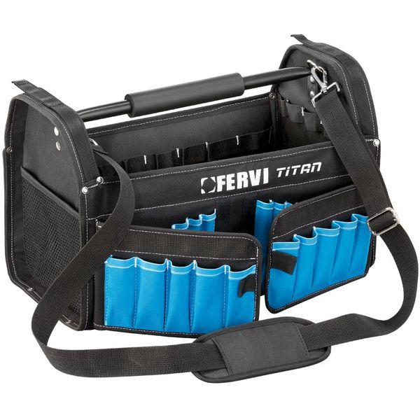 Giỏ đồ nghề xách tay FERVI 0906, có quai đeo vai, nhập từ Italia.