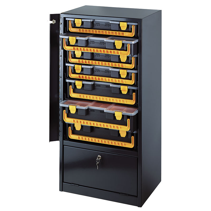 Hòm chứa đồ thép với hộp nhựa