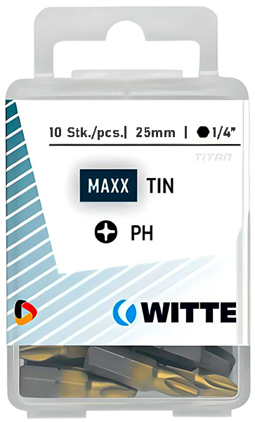 Hộp 10 mũi vặn vít bake PH WITTE 42732 - Germany