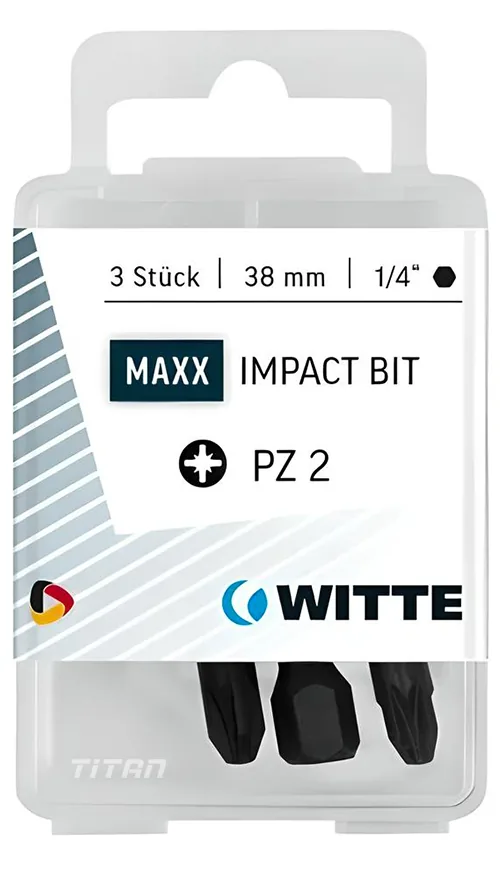 Hộp 3 mũi vít đóng PZ 2 WITTE 428559