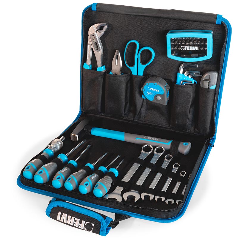 Vali dụng cụ vải có dụng cụ và phụ kiện