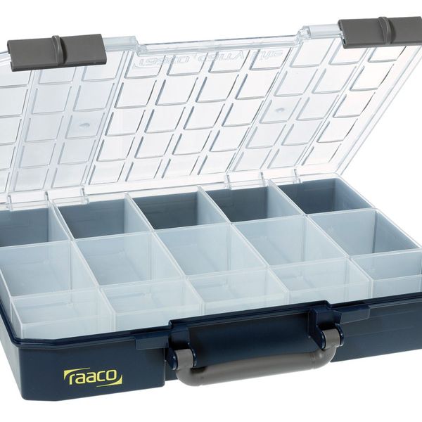 Hộp lưu trữ raaco Carry-Lite 80, lưới 5 x 10, bao gồm 15 ngăn chèn