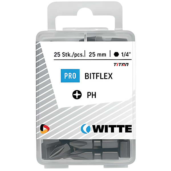 Hộp mũi vặn vít bake WITTE 42702, dài 25mm thân lục lăng