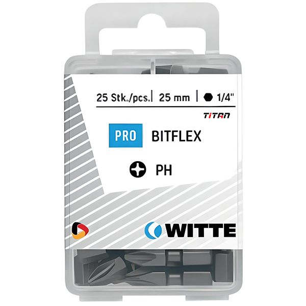 Hộp mũi vặn vít bake WITTE 42702, dài 25mm thân lục lăng