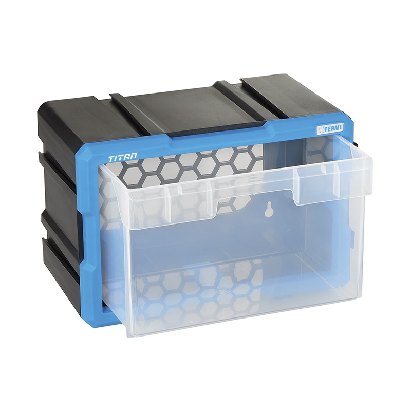 Hộp nhựa đựng đồ nghề FERVI C086/01C, chỉ 1 ngăn cho đồ nhẹ.