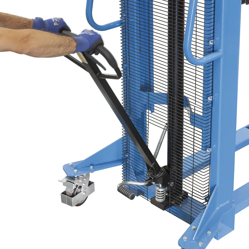 Manual hydraulic stacker with brake and foot lifting pedal – FERVI 0143A thumbnail 2