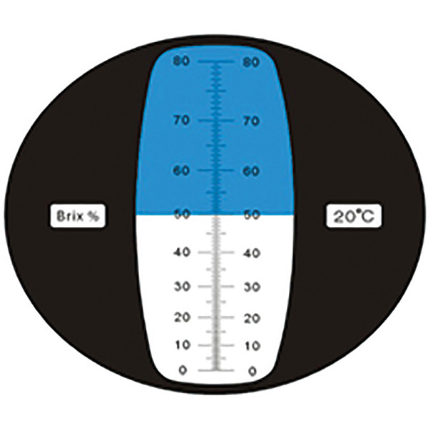 Khúc xạ kế Brix FERVI 0583, phạm vi đo 0-80% Brix, nhẹ 0,31 kg thumbnail 2