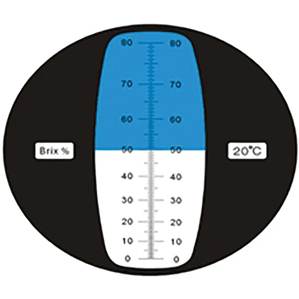 Khúc xạ kế Brix FERVI 0583, phạm vi đo 0-80% Brix, nhẹ 0,31 kg thumbnail 2