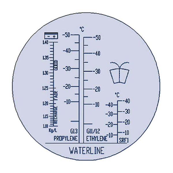 Khúc xạ kế FERVI 0312/AB cho ô tô, đo chất làm mát từ -40°C đến 0°C thumbnail 2