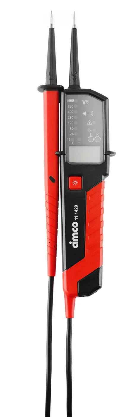 Spannungsprüfer AC 1000V-DC 1500V CIMCO 111429, mit Phasenfolgeprüfung, CAT IV 600V, IP64 thumbnail 2