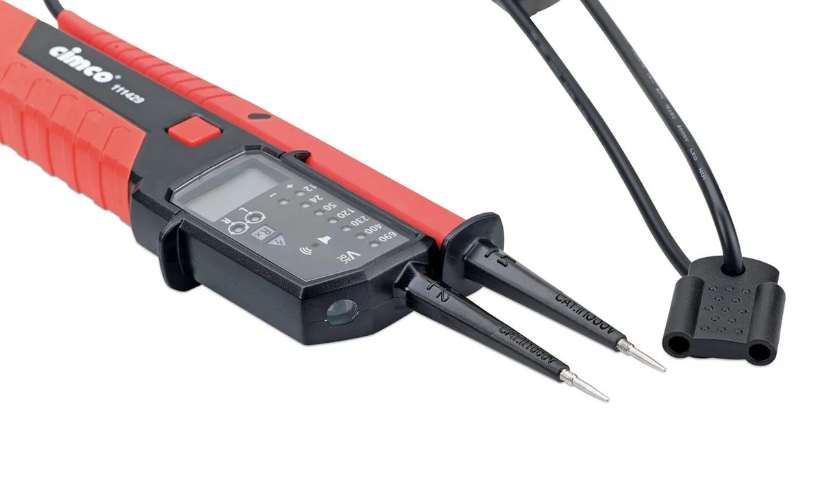 Spannungsprüfer AC 1000V-DC 1500V CIMCO 111429, mit Phasenfolgeprüfung, CAT IV 600V, IP64 thumbnail 3