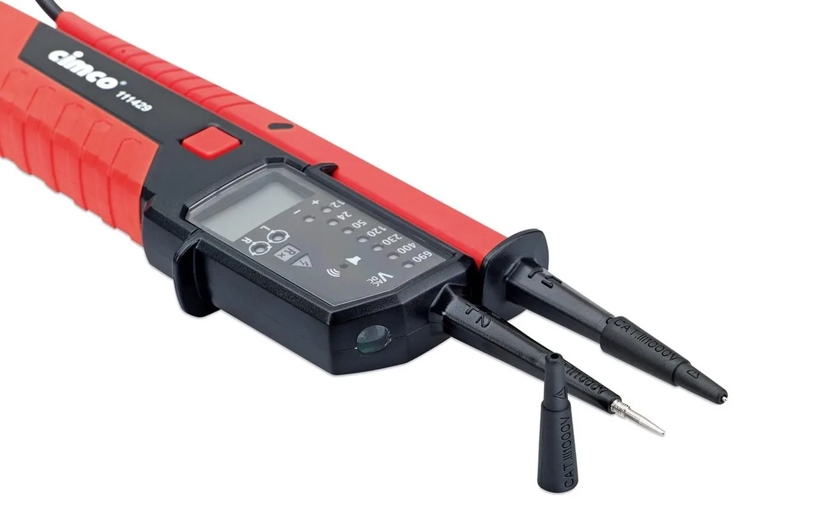 Spannungsprüfer AC 1000V-DC 1500V CIMCO 111429, mit Phasenfolgeprüfung, CAT IV 600V, IP64 thumbnail 6