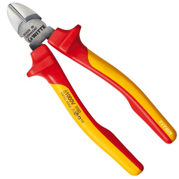 Kìm cắt cạnh 160mm PRO WITTE 31523, cách điện VDE 1000V