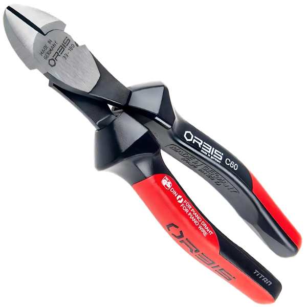 Kìm cắt cạnh 8 inch, mặt mạ crom bóng gương, cán đỏ vàng cách điện