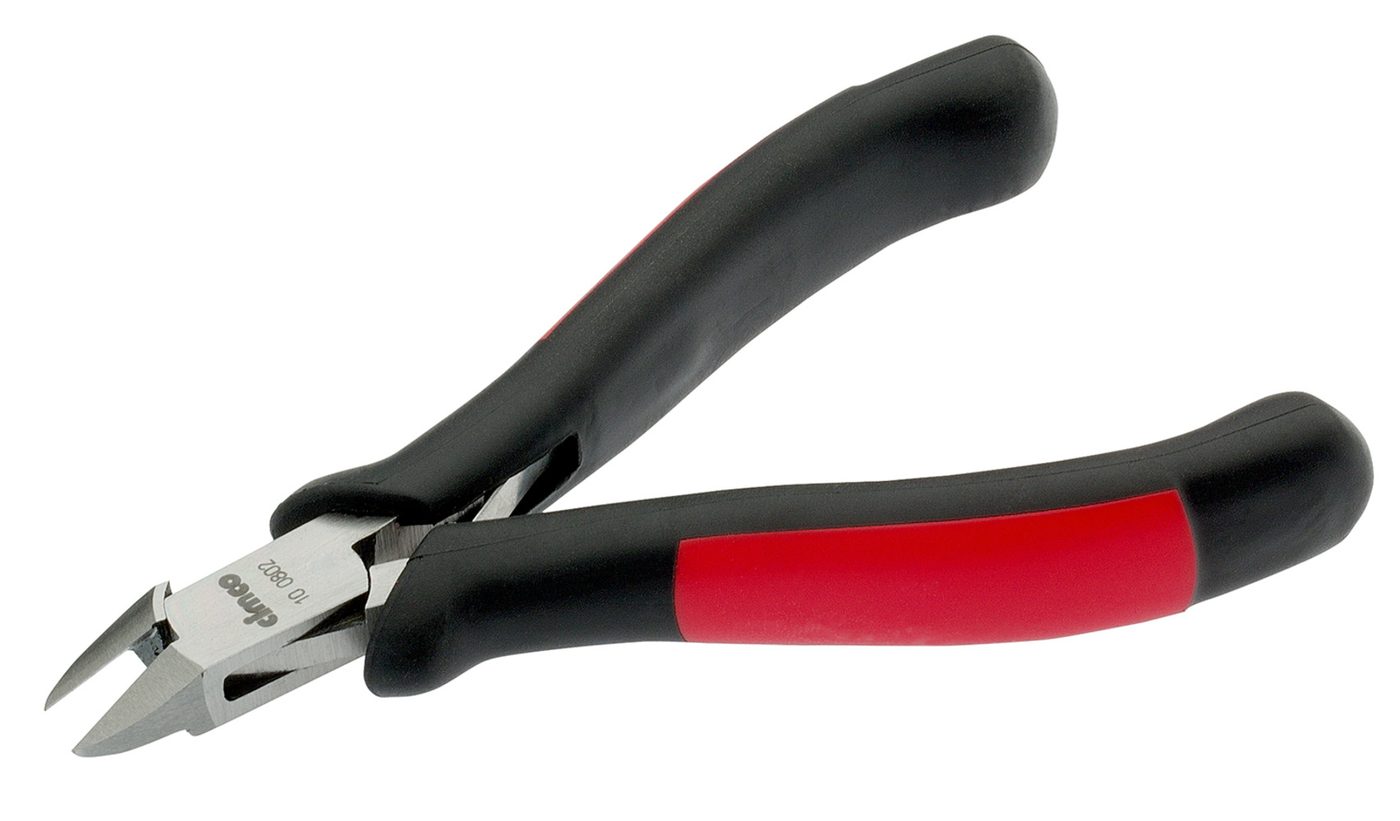 Kìm cắt cạnh điện tử đầu oval-tròn, góc, có lưỡi cắt