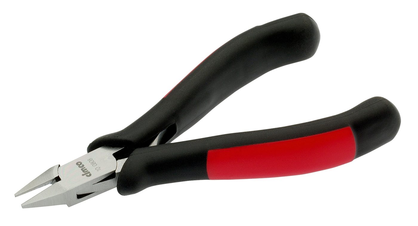 Kìm cắt cạnh điện tử, đầu nhọn, phẳng, không có lưỡi cắt, chiều dài 120 mm