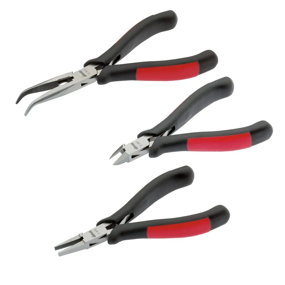 Bộ kìm điện tử 3 món CIMCO 104032 kìm cắt cạnh - nhọn cong - mũi phẳng thumbnail 2