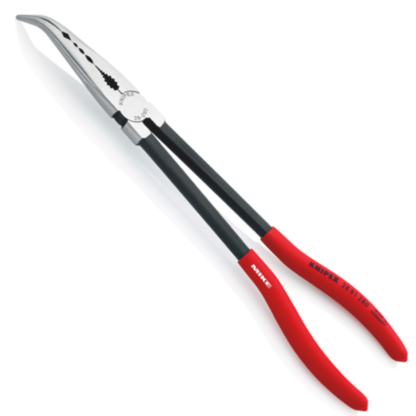 Kìm mỏ nhọn Knipex 28 81 280 cong 45° – tiếp cận góc khó