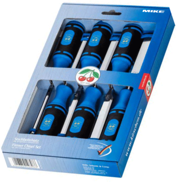 Bộ đục gỗ cán nhựa 6 cây Kirschen 1118 SB, từ 6-26mm, hộp giấy 1118000