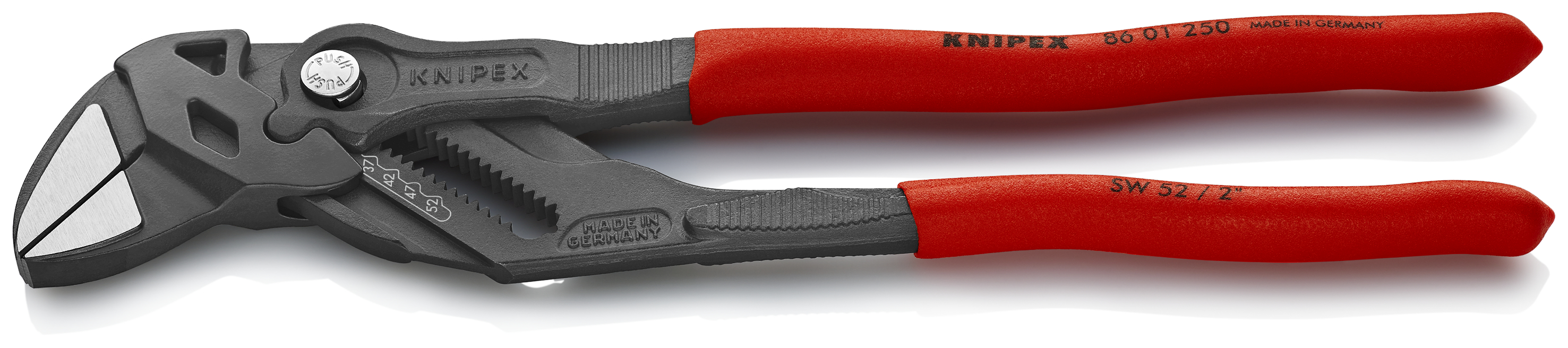 Kìm mỏ lết KNIPEX 86 01 250 SB cán bọc nhựa nhám, bề mặt tôi đen trong dầu nhiều pha