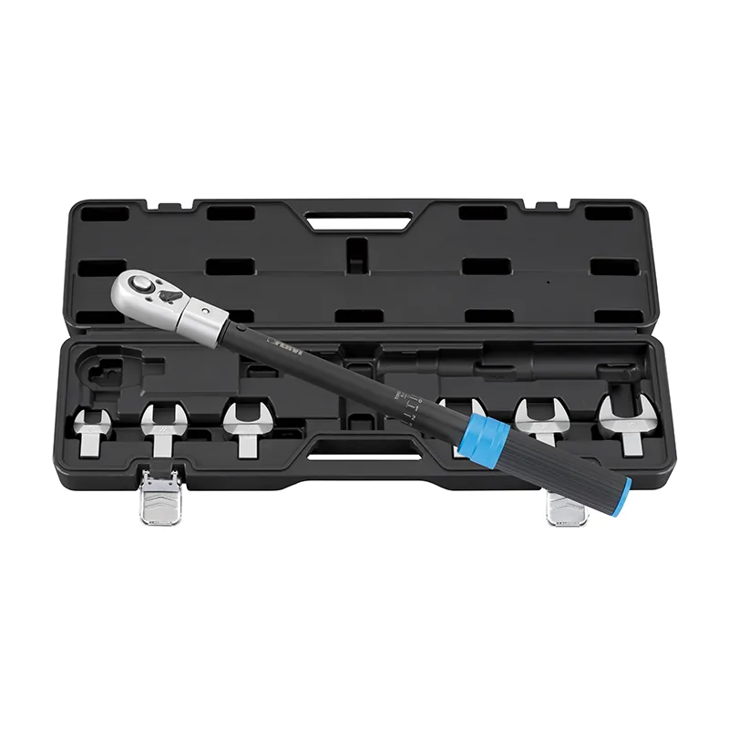 Bộ cờ lê lực lắp ghép FERVI 0779-S120, gồm 6 đầu miệng lệch sâu và 1 tay cân lực thumbnail 2
