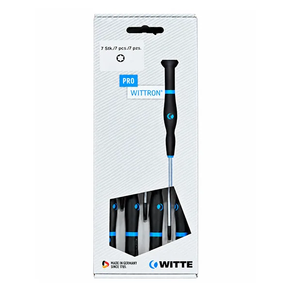 Bộ tua vít đầu sao WITTE 89343 cho ngành điện tử 07 chi tiết