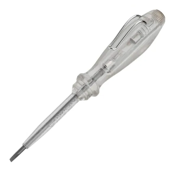 Bút thử điện hạ thế Cimco 111282, trong suốt, có khoen cài túi áo