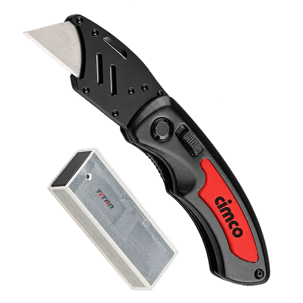Dao gập CIMCO 120070, thay lưỡi bằng nút bấm, kèm 10 lưỡi