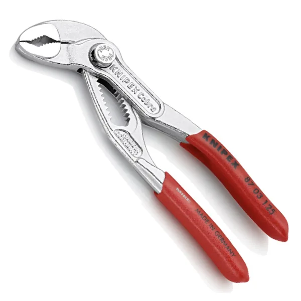 Kìm mỏ quạ KNIPEX 87 03 125 Cobra® High-Tech, mạ crom, cán bọc nhựa nhám
