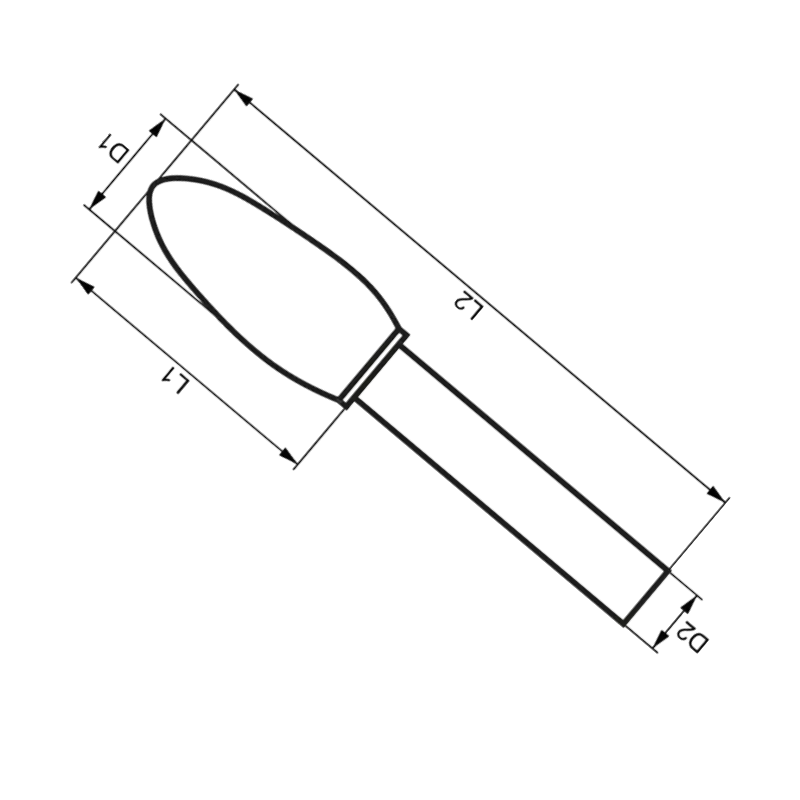 Mũi mài hợp kim Ø12x32mm chuôi 6mm FERVI H12AL6, carbide cho nhôm thumbnail 2