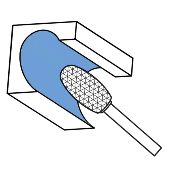 Mũi mài hợp kim đầu trụ Ø8x20mm  FERVI H08SC6, chuôi 6mm, lưỡi mài đơn thumbnail 3