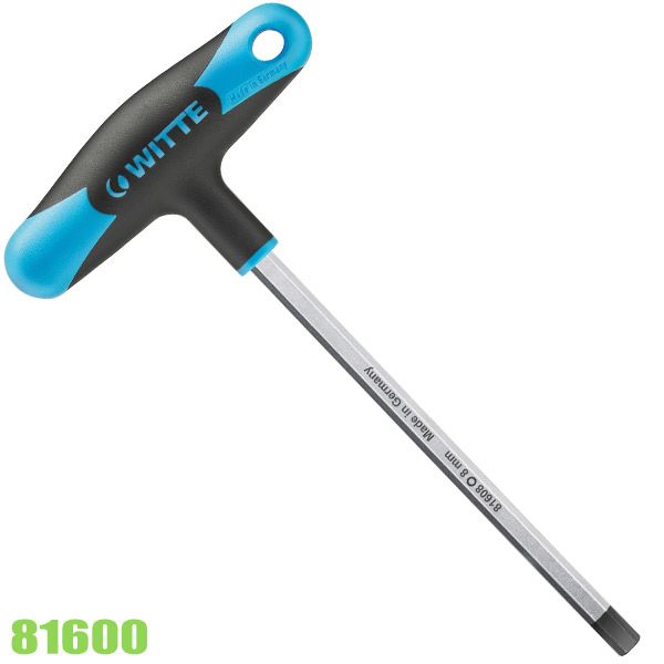 Lục giác chữ T 81600, size 2-10mm, tay cầm đúc nhựa Witte