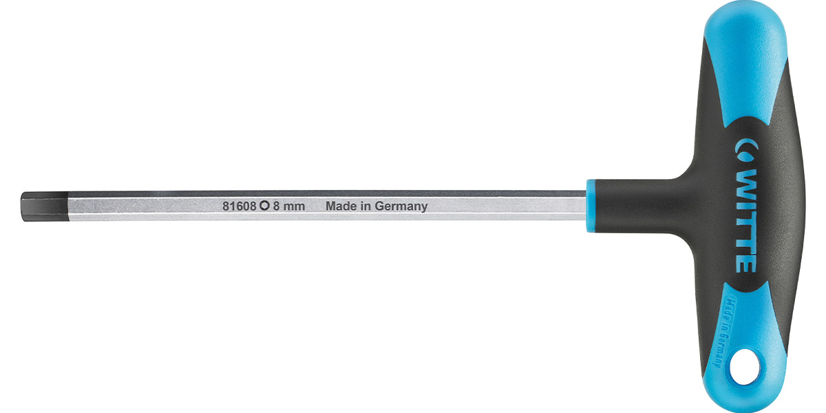 81600 Lục giác chữ T size 2-10mm, tay cầm đúc nhựa Witte