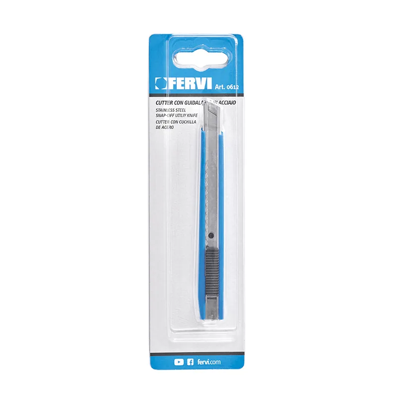 Dao rọc giấy lưỡi bẻ tự động FERVI 0612, lưỡi 9 mm, kèm 3 lưỡi thumbnail 2