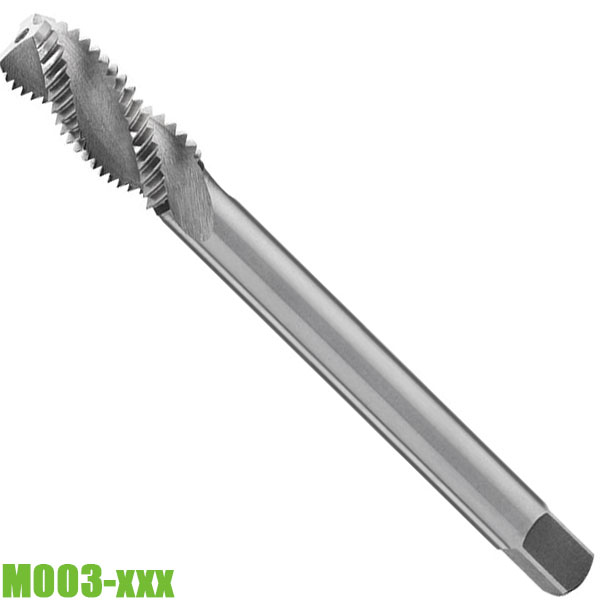 Mũi taro ren trong M003-xxx, xoắn 35°, M12-M30, HSS. Chuẩn DIN 376/C