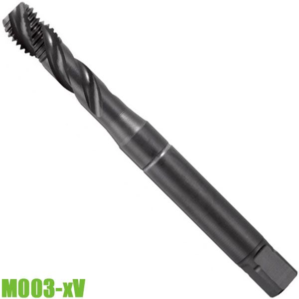 Mũi taro ren trong M003-xV, xoắn 35°, M3-M10, HSS. Chuẩn DIN 371/C