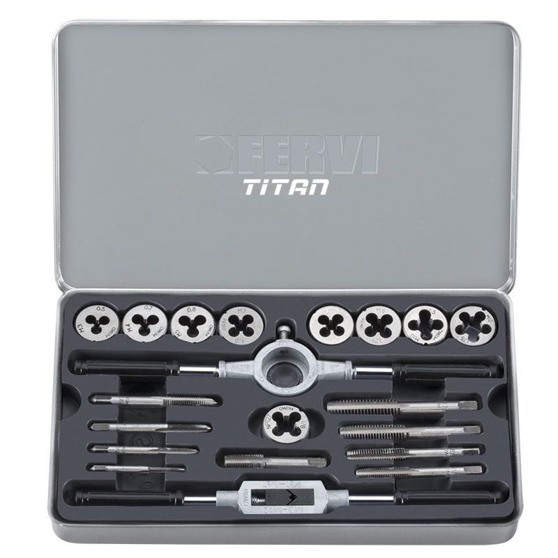 Bộ taro bàn ren FERVI M020, 20 chi tiết M3 - 12, nhập từ Ý.