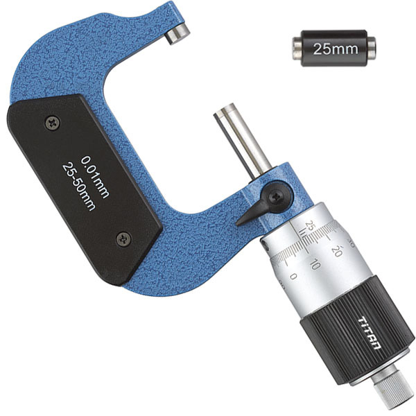 Panme cơ đo ngoài FERVI M022, 0-100mm, độ chính xác tới 0,004 mm