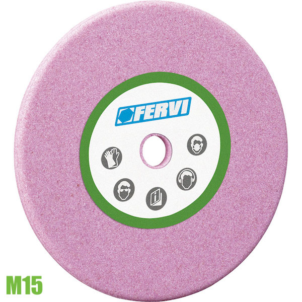 Đá mài đĩa mật độ hạt Grit 80, màu hồng corundum FERVI M15
