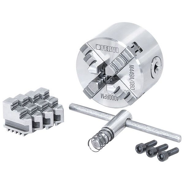 Mâm cặp 4 chấu M449A, tự định tâm 80-400mm. FERVI Italia