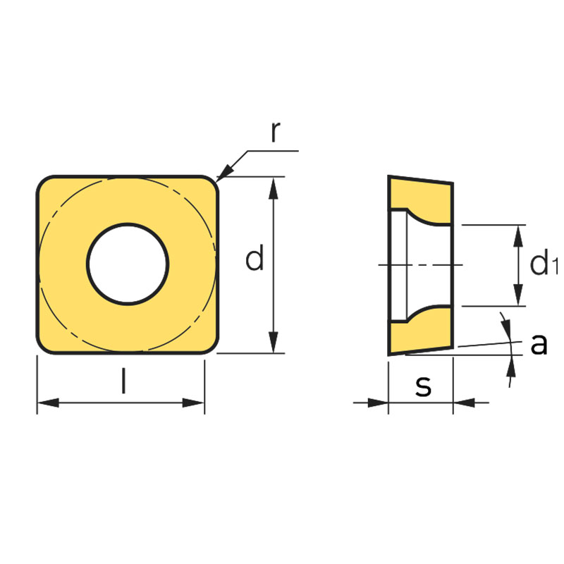 Mảnh dao tiện hình vuông SCMT12040820A bằng hợp kim thumbnail 2