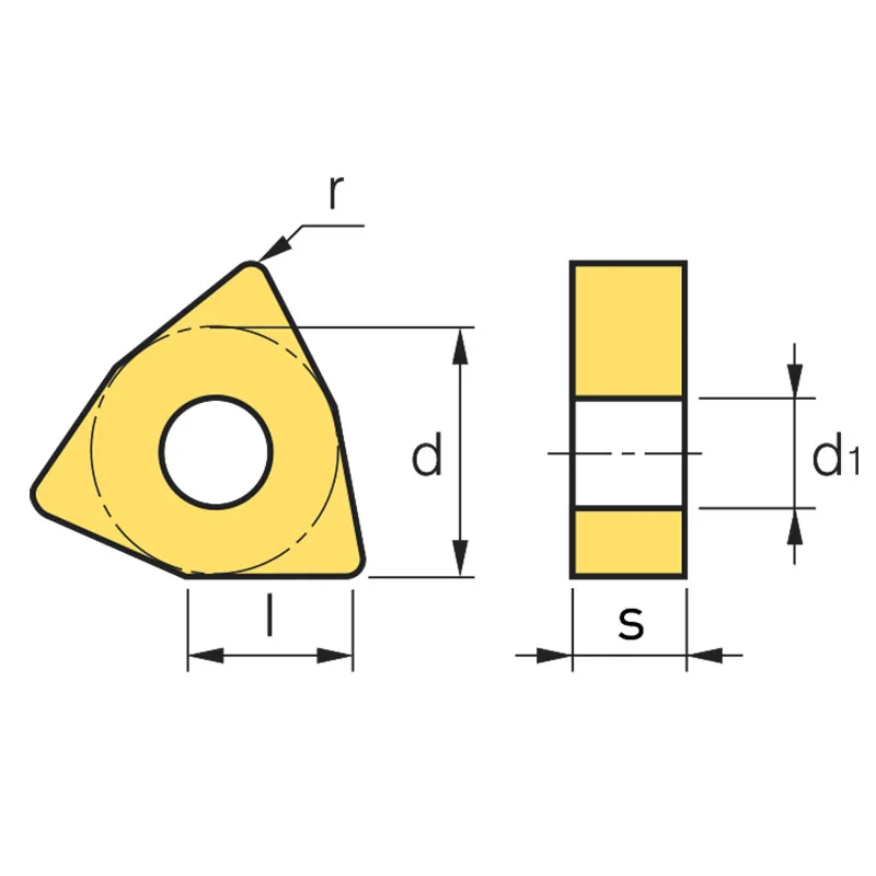 Mảnh dao tiện hợp kim hình thoi 80° (trigon) FERVI WNMG thumbnail 2