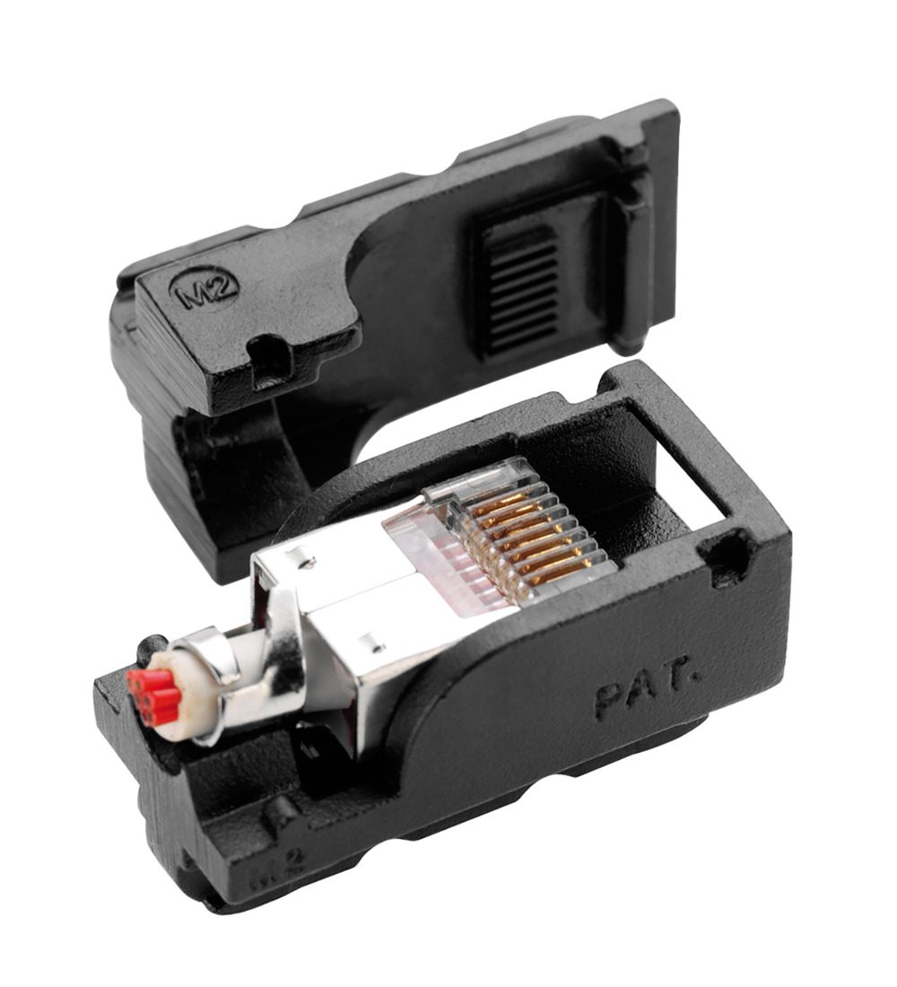 Replacement profile for Click n Crimp, for shielded 8-pin modular connectors