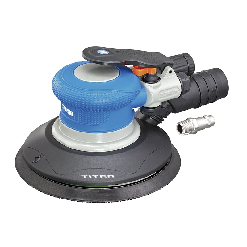 Máy chà nhám FERVI 0419, dùng khí nén, đường kính 150mm