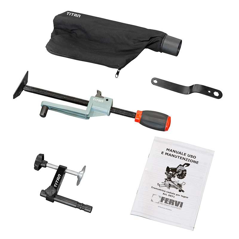 Máy cưa đứng góc nghiêng FERVI 0871 tổ hợp với laser định hướng