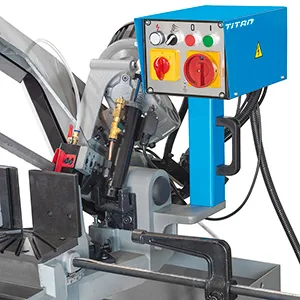 Máy cưa băng kim loại FERVI 0230, cấp phôi bằng thủy lực