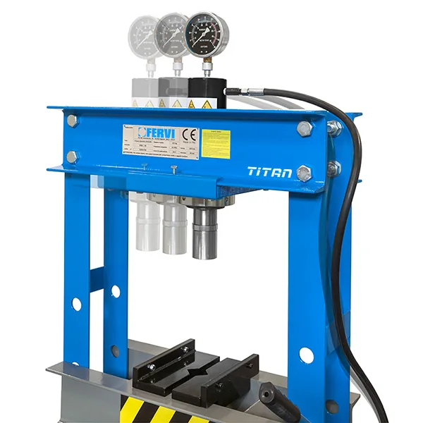Máy ép thủy lực 30 tấn FERVI P001/30, bơm 2 cấp tốc độ, xylanh động.